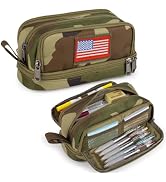 ATRIPACK Tactical 4 Compartments Pencil Case for Boys,Big Canvas Pen Pouch Bag, Large Capacity Pe...