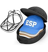 AOODA Hat Travel Case for Baseball Caps, Cap Carrier with Plastic Holder &amp; Carrying Handle, Holds...