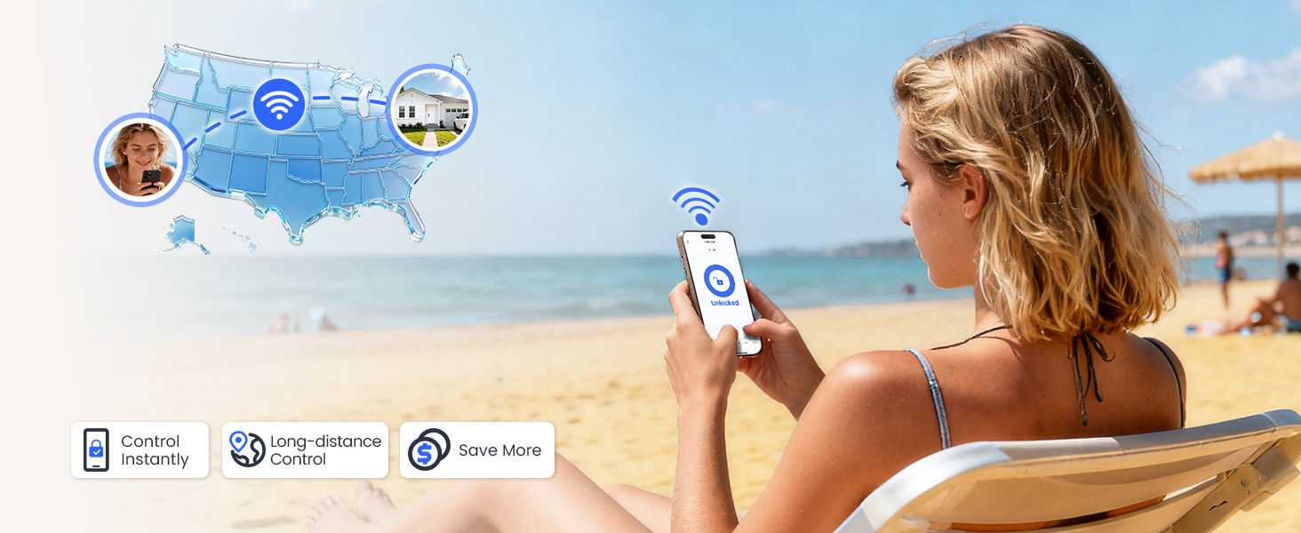 keyless entry door lock with handle Bulit in WIFI