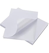 LabelMore 100 Sheets, Printable Sticker Paper, 8.5" x 11" Sticker Printer Paper Sheet for Laser &amp;...