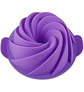 SHEbaking Silicone Jello Molds Non Stick Baking Mold, Fluted Tube Cake Pan Bakeware for Jello, Ge...