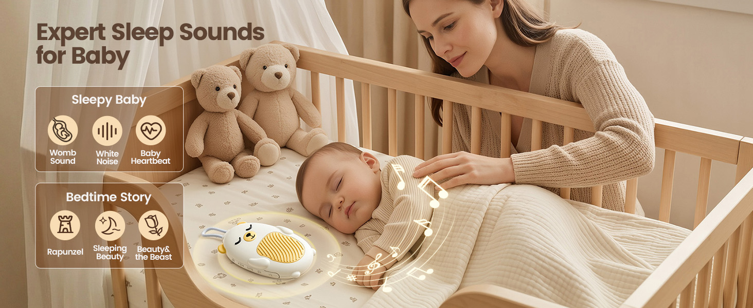 Vaydeer Baby Sound Machine for Sleep, White Noise Machine