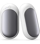 KNIFOD Hand Warmer Rechargeable 6000mAh, Type C Portable Power Bank, 3 Heat Levels, 12Hrs Long La...