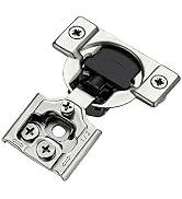 Ravinte 60 Pack (30 Pairs) 1/2 Inch Overlay Soft Close Hinges for Kitchen Cabinets - Satin Nickel...