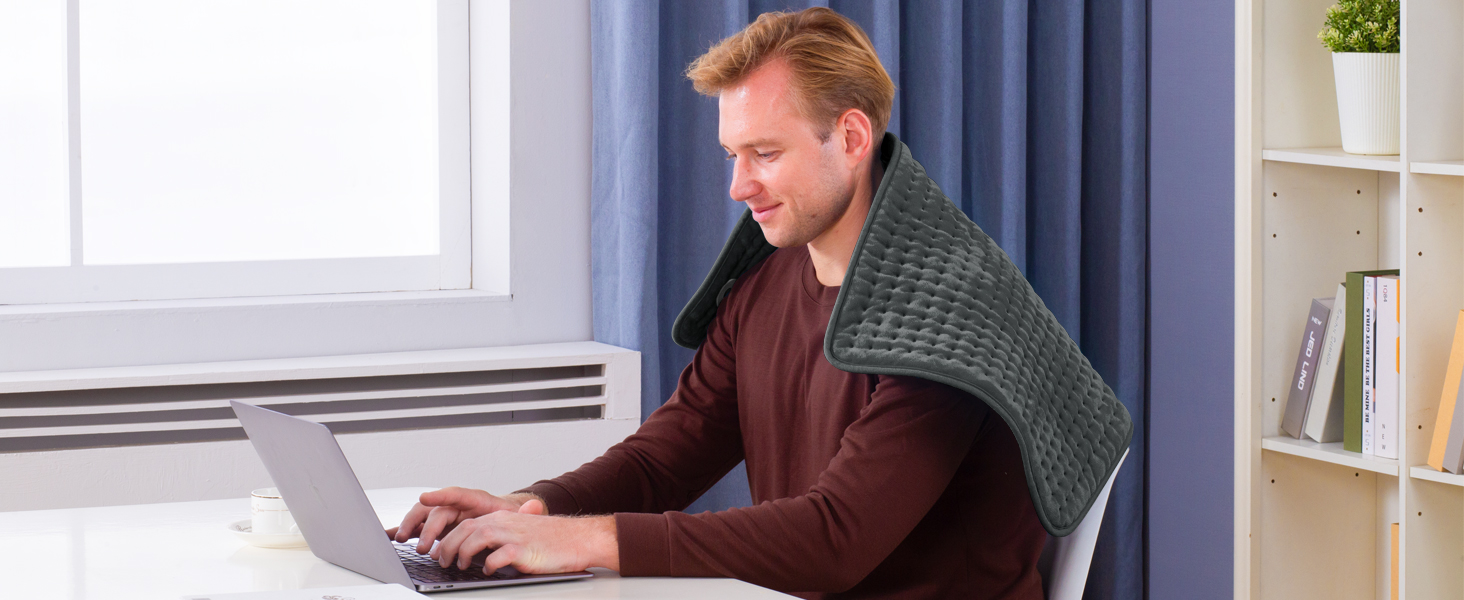 Electric Heating Pad for Back Pain and Period Cramps Relief