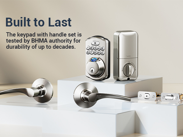 keyless entry door lock deadbolt with handle set