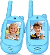 Video Walkie Talkies for Kids, 2 Pack Rechargeable Real-Time Video Chat &amp; Voice Changer Walkies T...