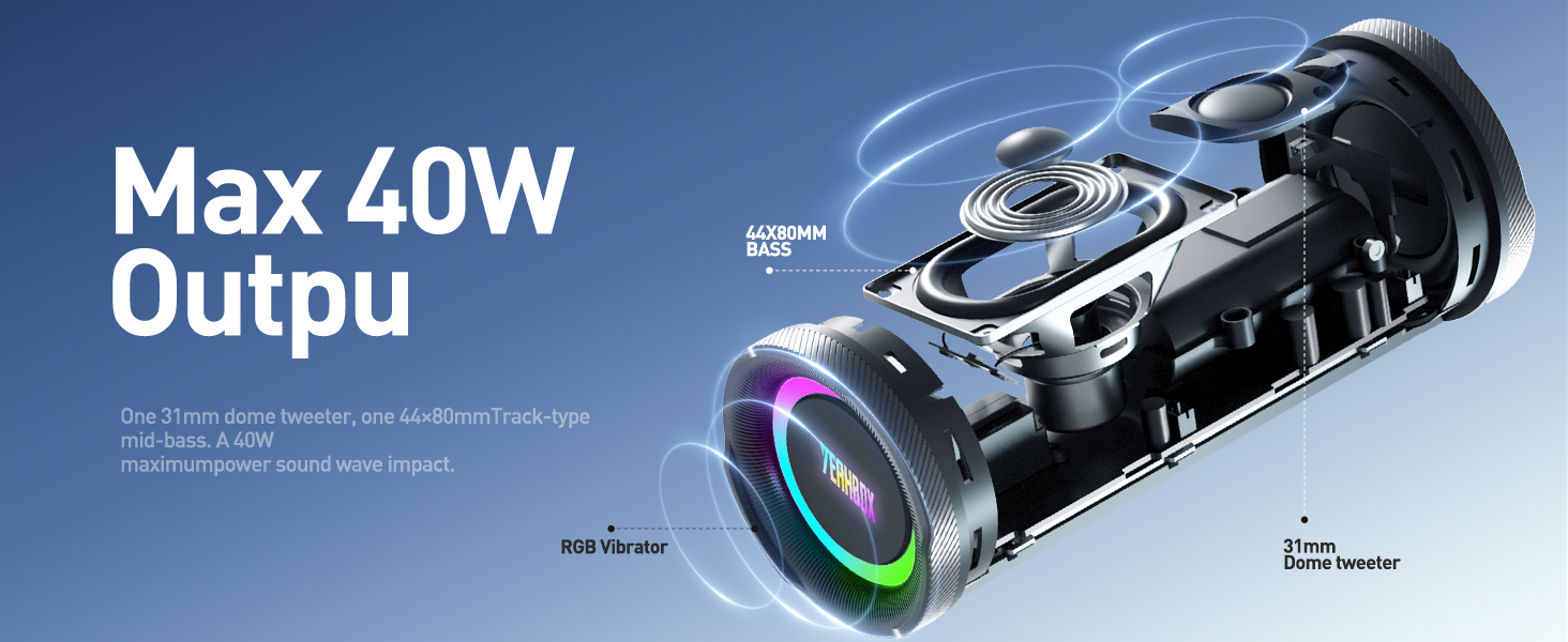 Yeahbox X-Boom Go. 40W Max