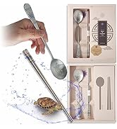 BALWOO [Made in Korea] Hologram Turtle Design Korean Table Sticky Rice Spoon and Chopsticks 304 S...