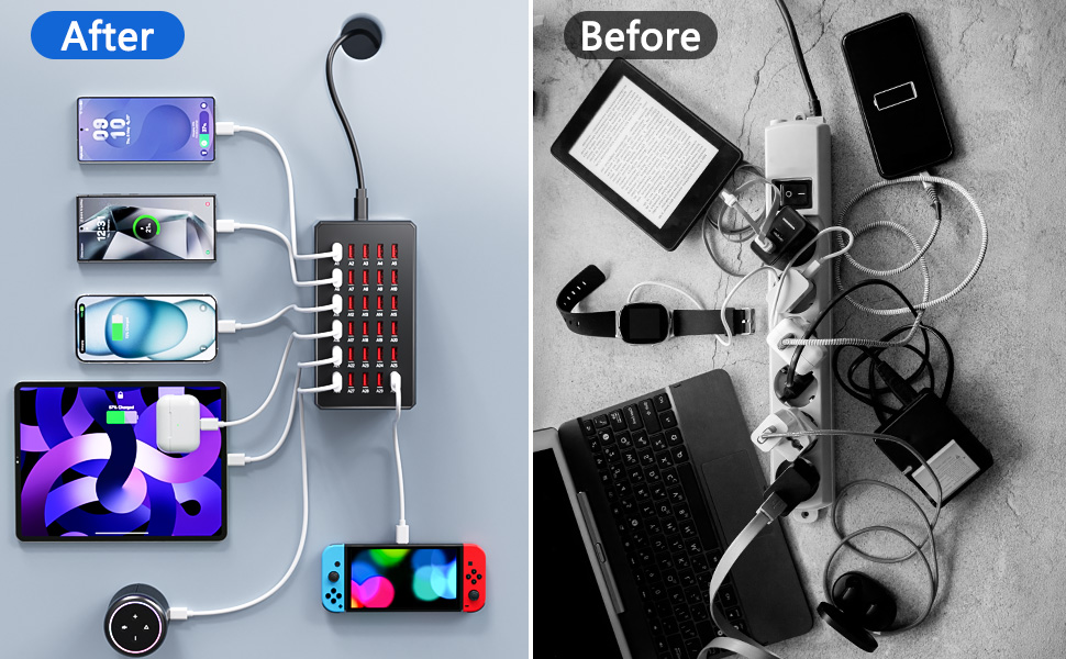 usb charging station for multiple devices