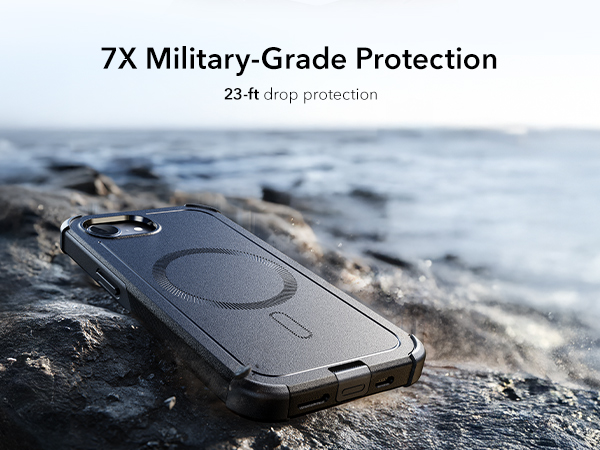 7x Military grape protection, 23ft drop protection