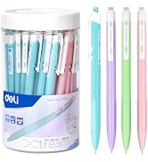 BASUNOCL 50 Pcs Bulk Retractable Ballpoint Pens - Smooth Writing Blue Ink, No Bleed 0.7mm Medium ...