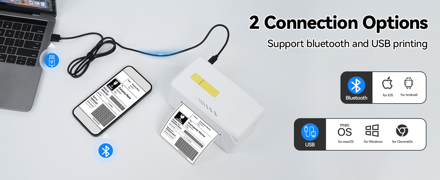 Bluetooth Thermal Shipping Label Printer