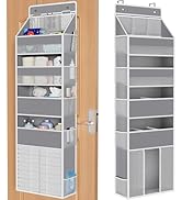 WISELIFE 5-Tier Over the Door Organizer for Hanging - 50LB Heavy-Duty Back of Door Organizer with...