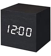 WulaWindy Mini Digital Alarm Clock, 3 Alarm Settings, 12/24Hr, Snooze, Controls Alarm Volume and ...