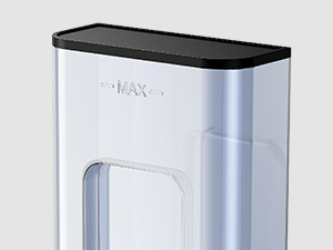 The large 50-ounce water tank enables brewing multiple cups at once