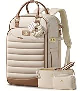 MATEIN HER Puffer Personal Item Backpack for Women with Hair Tool Bag, 18x14x8 inches Underseat L...