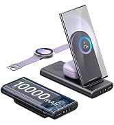 SwanScout Portable Charger for Samsung, 10000mAh Power Bank 3 in 1 Wireless Charging Station for ...