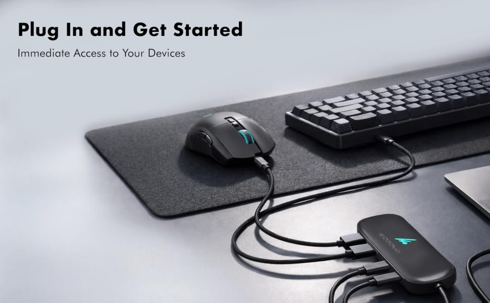 USB A to 4 Port USB 3.2 Hub