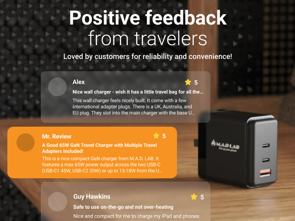 Positive feedback from travelers