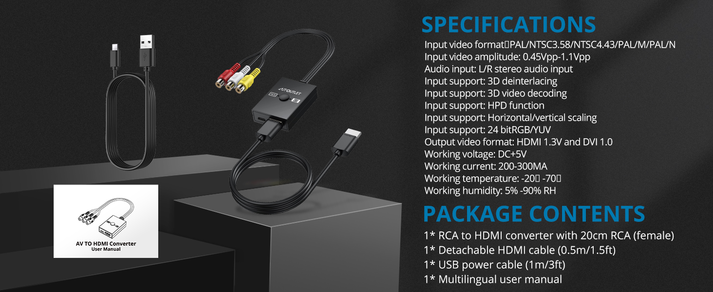 RCA to HDMI Converter
