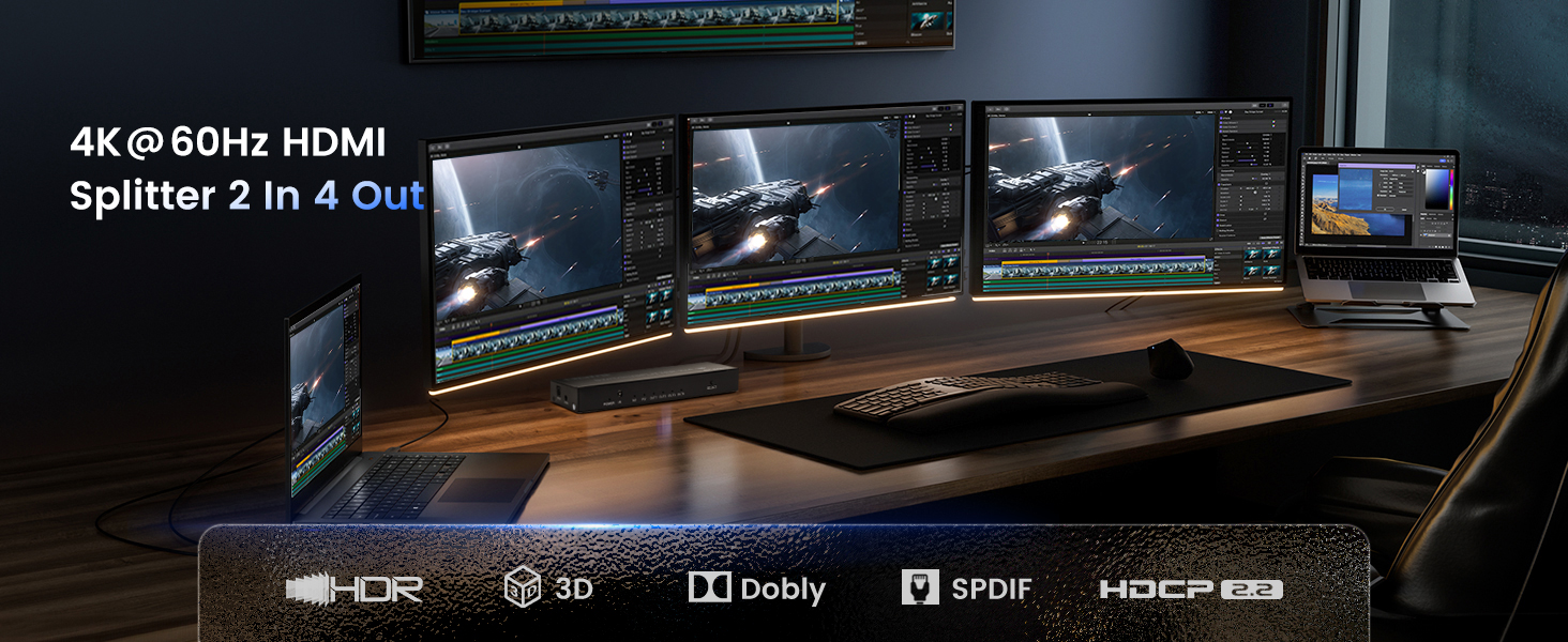 2x4 hdmi splitter switch