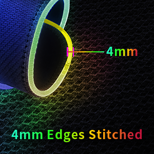 4mm Edges Stitched RGB Gaming Mouse Pad