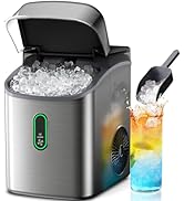 Silonn Nugget Ice Maker Countertop, Pebble Ice Maker with Soft Chewable Ice, One-Click Operation ...
