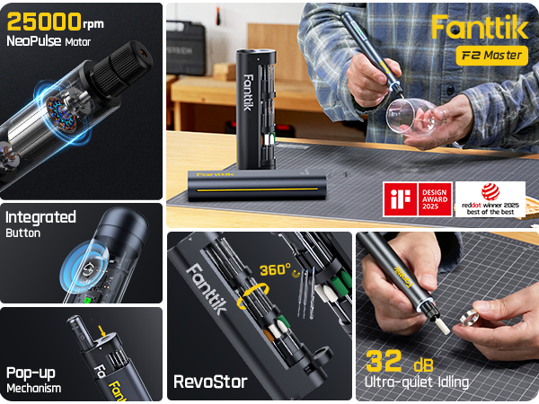Fanttik F2 Master Mini Cordless Rotary Tool Kit 4V