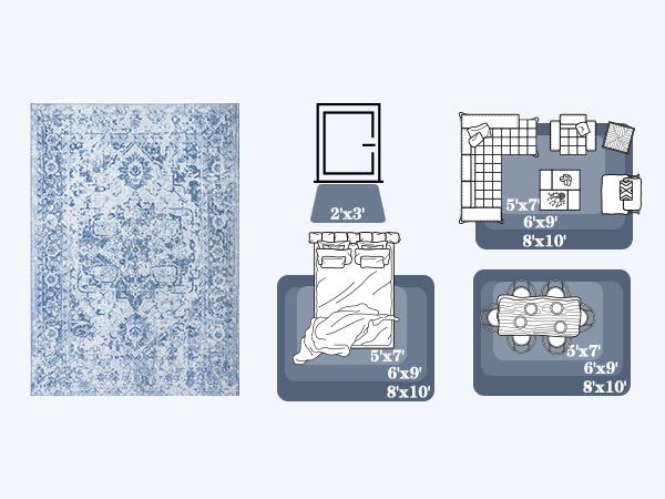 Blue rugs for living room 8x10 5x7 6x9 2x3 ?? alfombras living room bedroom dorm classroom farmhouse