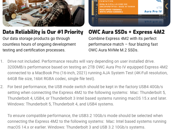External Storage Enterprise NAS SAS SSD thunderbolt USB-C RAID SoftRAID NVME 4 DRIVE