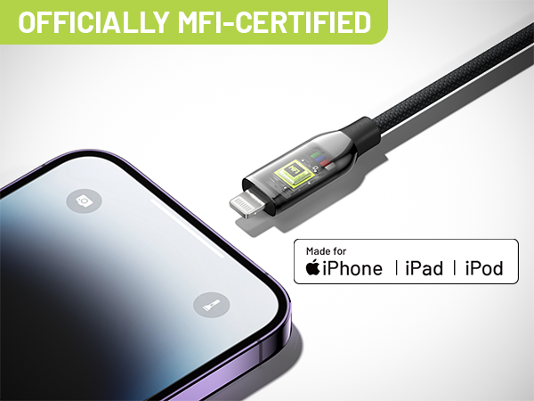 OMNIBAR mfi-certified usb c to lightning cable