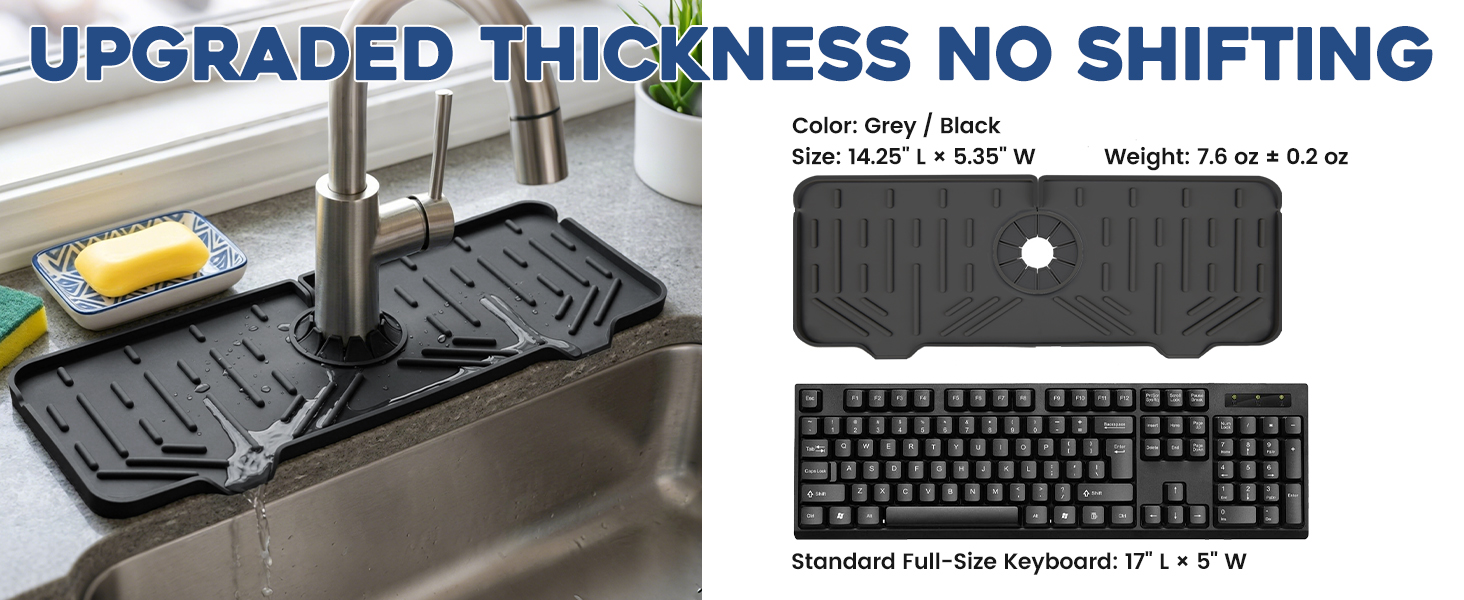 Silicone Faucet Mat Drip Catcher Drying Tray Mat Dish Kitchen Accessories Sink Splash Guard