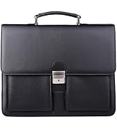 Jack&amp;Chris Mens New PU Leather Briefcase Messenger Bag Laptop Bag, MBYX015
