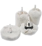 JUNLICN 4 Pcs White Flannelette Polishing Wheels, 1/4