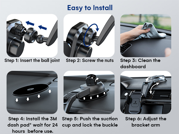 car mount for car wireless charger