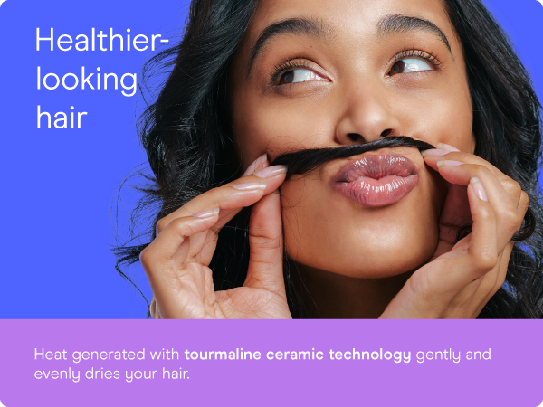 Conair pro hair dryer professional tourmaline ceramic for less frizz with diffuser and concentrator