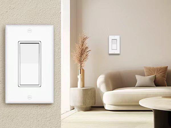 glass white light switch