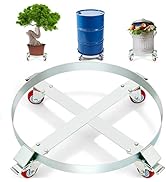 VEVOR 55 Gallon Heavy Duty Drum Dolly, 1000lbs Load Capacity, Barrel Dolly Cart Drum Caddy, Non T...