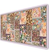 HAOCOO Floral Desk Pad Mat, Computer Mouse Pad Large, Large Desk Mat with Non-Slip Rubber Base, M...