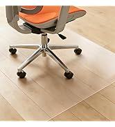 Clear Chair Mat for Hard Floors, Heavy Duty Anti-Slip Plastic Mats Wood/Tile Protector for Rollin...