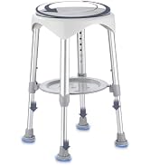 Modundry Shower Chair for Inside Shower, Tool-Free Assembly 360° Swivel Shower Stool with Storage...