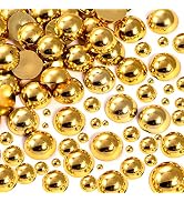 Dowarm 1000 Pieces Flatback Half Pearls, Flat Backed Round Half Pearls for Crafts Jewlery, Mixed ...