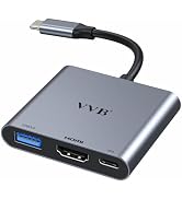 USB C to HDMI Adapter,Type C to Adapter Multiport USB-C Hub Digital AV Converter with 4K HDMI,USB...
