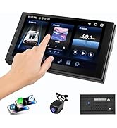 Haudio Double Din Portable Wireless CarPlay Screen for Car, 7
