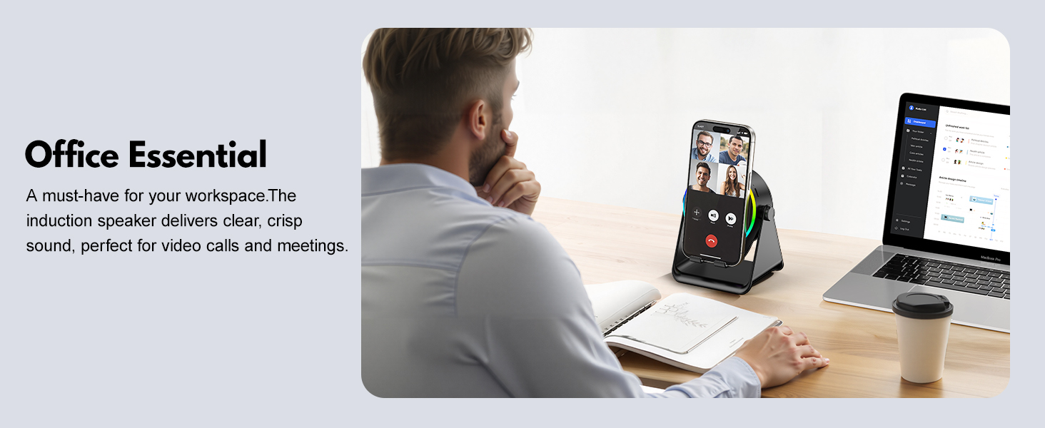 phone holder speaker