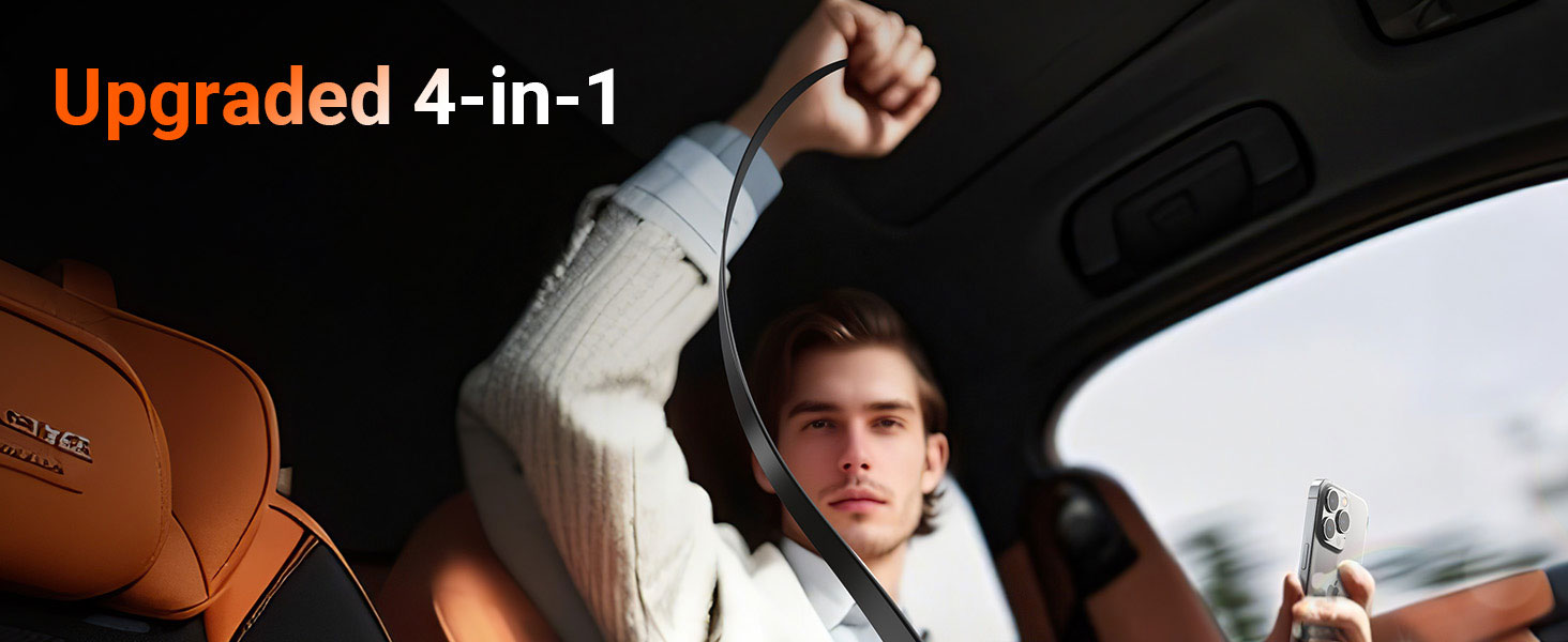 4 in 1 Fast USB C Car Phone Charger