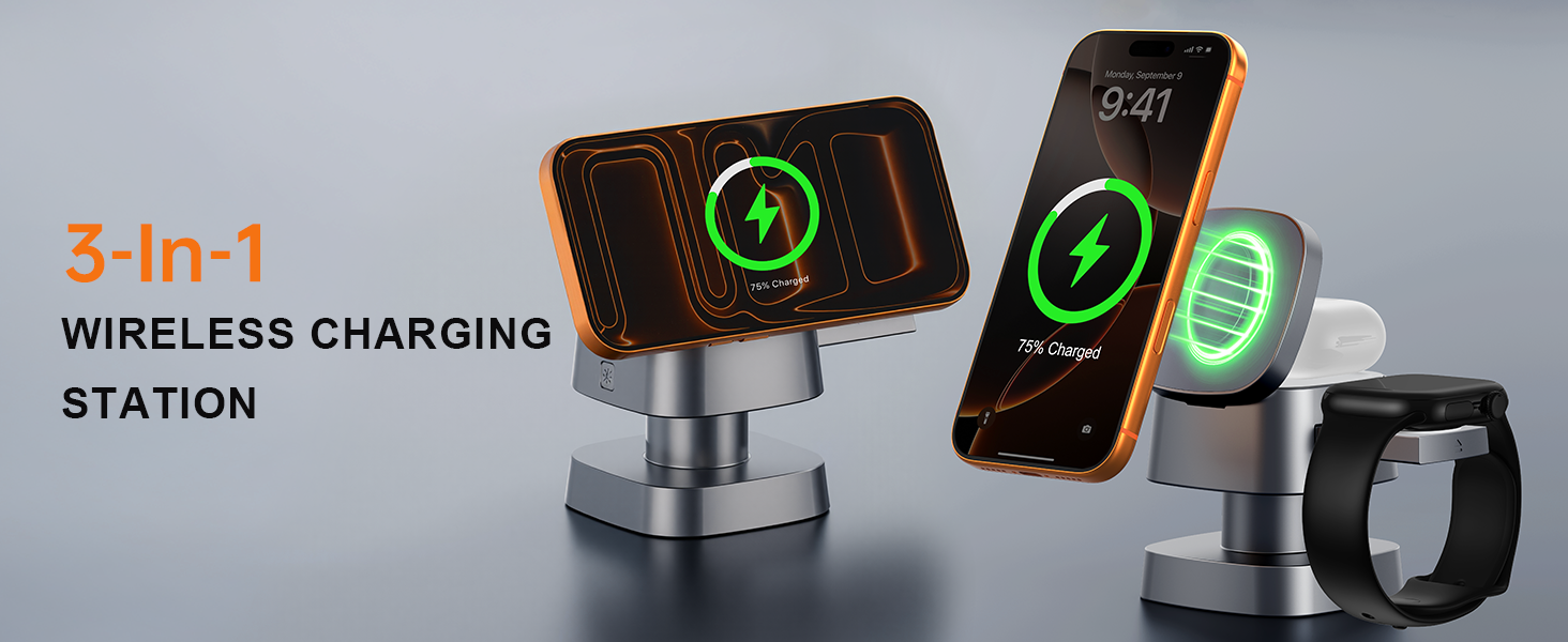 4 in 1 Wireless Charging Station for Apple