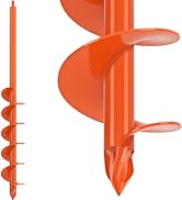 3.5 X 32 Inch Garden Auger Drill Bit for Planting Bulb Earth Post Hole Digger Tool Drill Augers f...