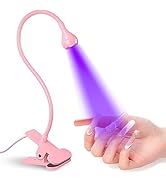 Geisofu UV Nail Lamp 395nm 3w UV Light for Nails Gooseneck Led Nail Lamp with Clamp for Gel Nails...